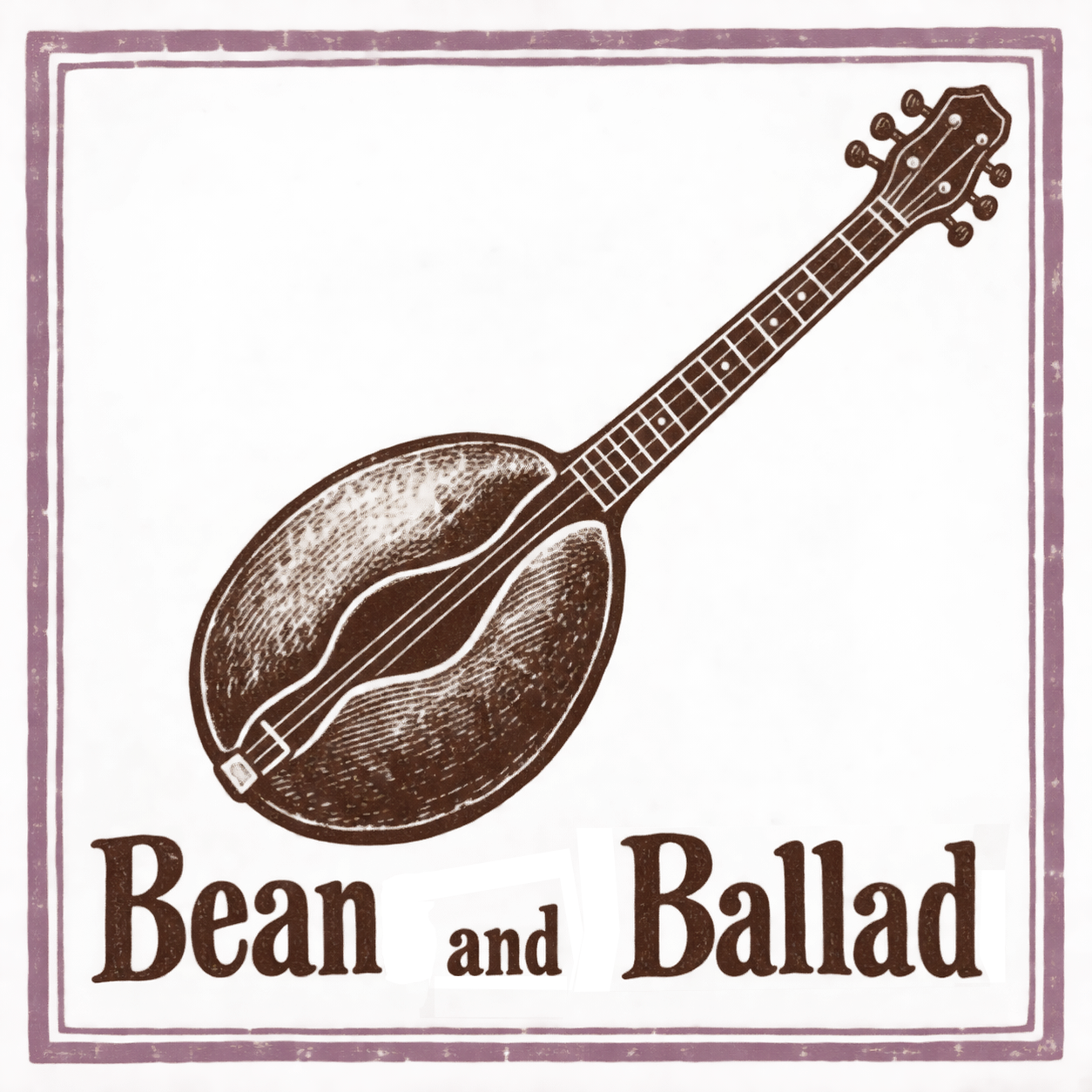 Bean and Ballad bouzouki coffee bean logo